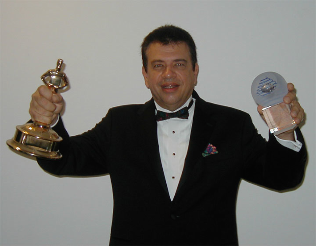 Paul with a few of his awards for production, writing and arranging