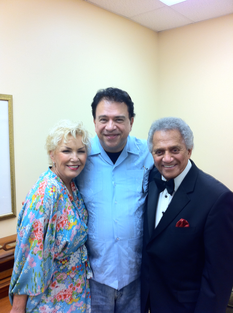 Buddy Greco and his talented, lovely wife, Lezlie Anders rehearse with the Paul Vesco Orchestra
