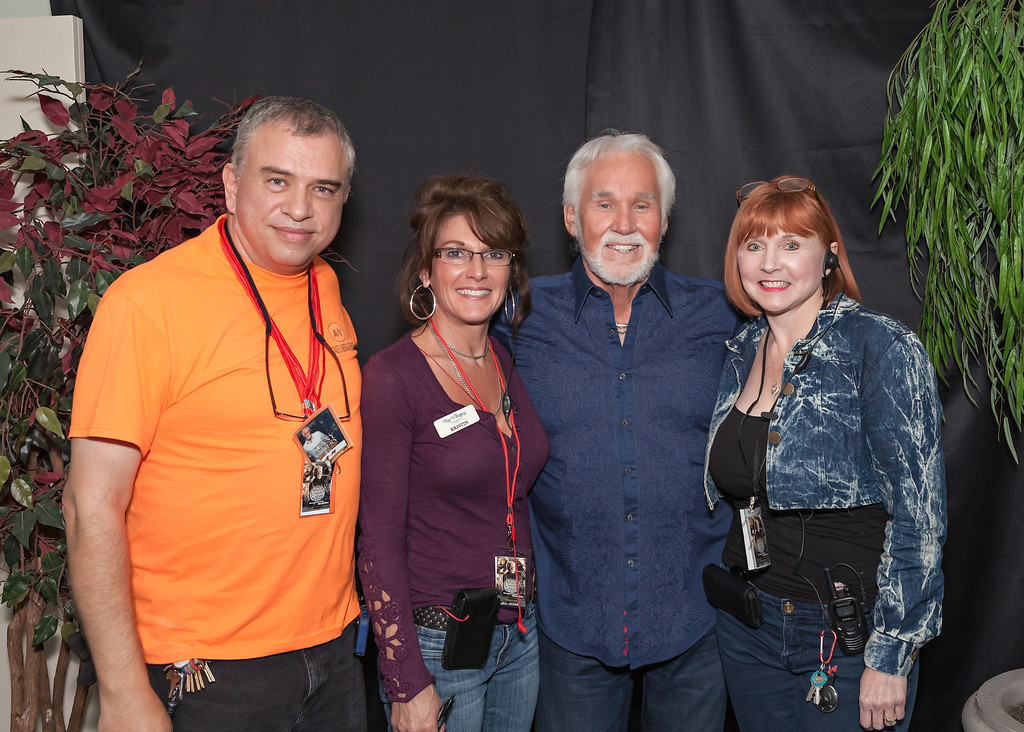 Paul and Barb Vesco backstage with Kenny Rogers